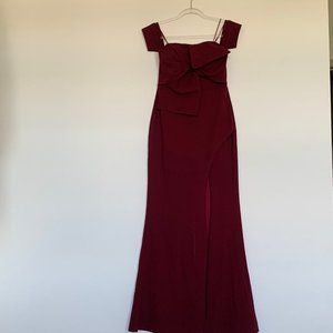 [FASHIONOVA] Ruby Red Long Womens  Wedding Dress, - Size M